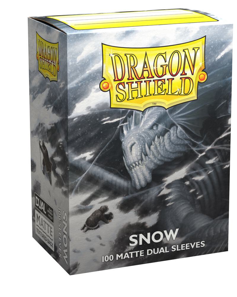 dragon shield trading card sleeves Dragon Shield Dual Matte Standard Sleeves - Snow (100-Pack)