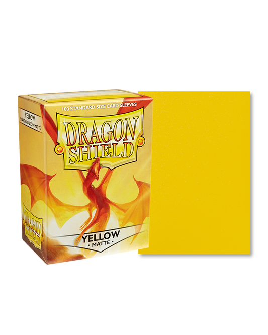Dragonshield 100 Standard Size Card Sleeves - Yellow Matte