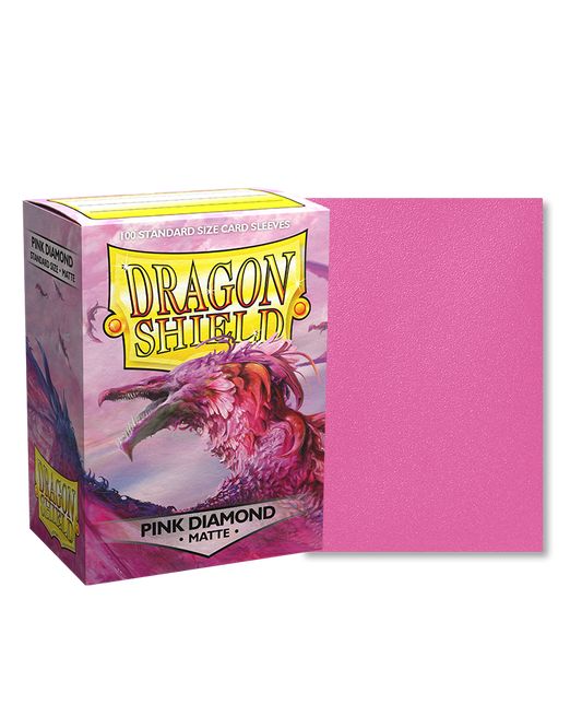 Dragonshield 100 Standard Size Pink Diamond Matte Sleeves